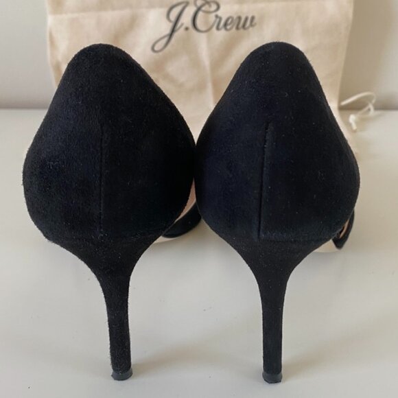 🇮🇹 Made in Italy | J.Crew Elsie suede d’Orsay Black pumps - Picture 8 of 17